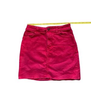 Hollister Red Pink Mini Pencil Skirt Casual